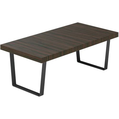 Table Café L120 X 60 H 42 En Placage Bois Ã‰bène