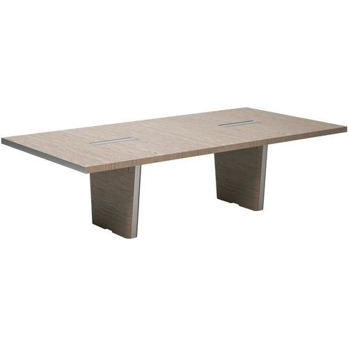 Table De Reunion En Placage Bois L280 X P140 Orme Gris