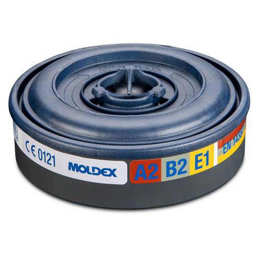 Moldex - Filtre Antigaz A2B2E1 pour Masque 7000/9000 - Protection Gaz & Vapeurs Organiques - Norme EN 14387