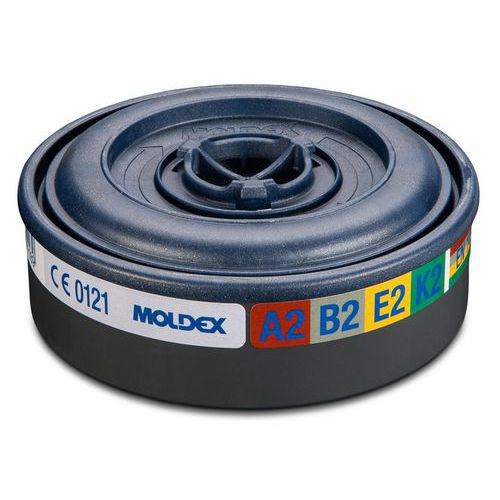 Moldex - Filtre Antigaz ABEK2 pour Masque 7000/9000 - Protection Ammoniac, Gaz, Vapeurs Organiques & Acides - Norme EN 14387