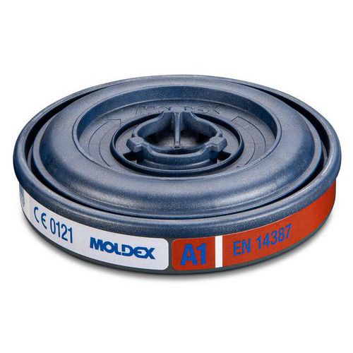 Moldex - Filtre Antigaz A1 pour Masque 7000/9000 - Protection Vapeurs Organiques Faibles - CE
