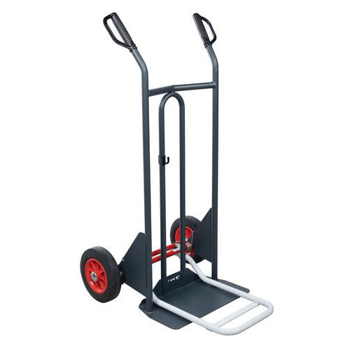 Fimm - Diable de manutention 350 kg - Roue caoutchouc 250 mm - Ergonomique - Acier recyclé - Anthracite