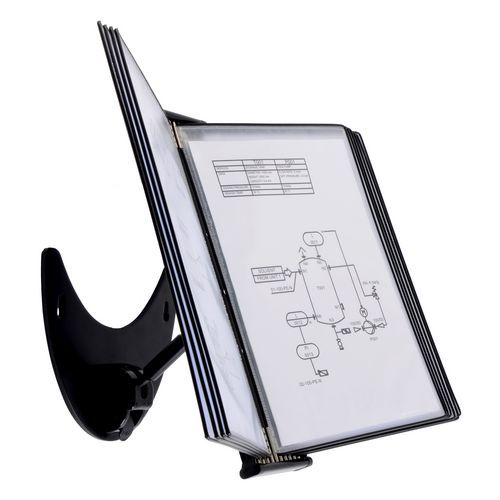 Djois Made By Tarifold - Kit Pupitre 3D A4 - 10 Poches PVC Noir - Lean Management - Bureau