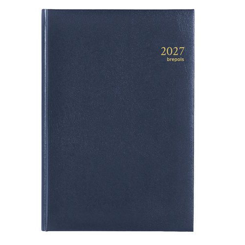 Agenda 2026 Omega Semainier Bleu 21x29cm 1 Semaine sur 2 Pages Reliure Spirale - Idéal Organisation