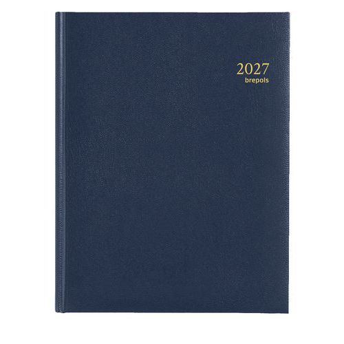 Agenda 2026 Timing 7 jours 2 pages bleu - Année civile - 1 semaine sur 2 pages - Rigide