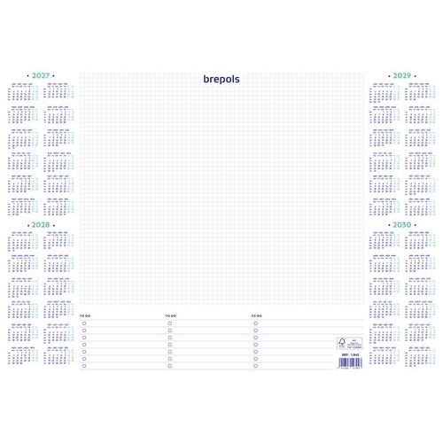 Sous-mains bureau calendrier 2026-2029 - 50 feuilles - 35x50 cm - Année civile