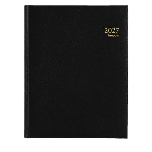 Agenda 2026 Timing 7 jours 2 pages noir - Année civile - Rigide - 17x22 cm