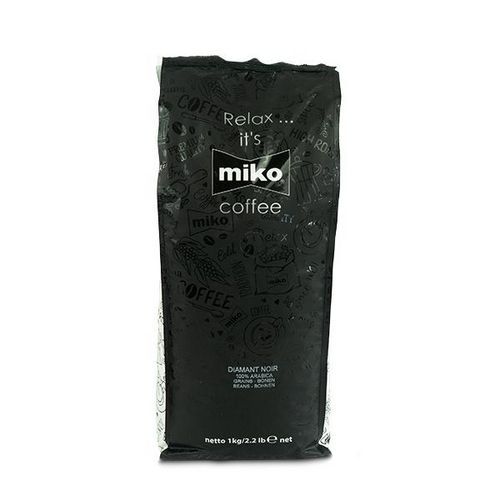 Miko - Café en grains Diamant Noir 1kg - Torréfaction intense et arômes riches - Pour expresso parfait