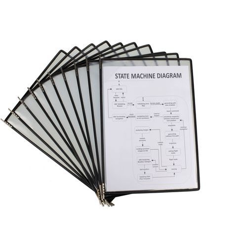 Easy Load Pro Pochettes A4: Pp: Avec Ã‰pingle En Métal: Noir