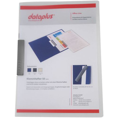 Dossier à Clip A4: Serrage Argenté: Transparent