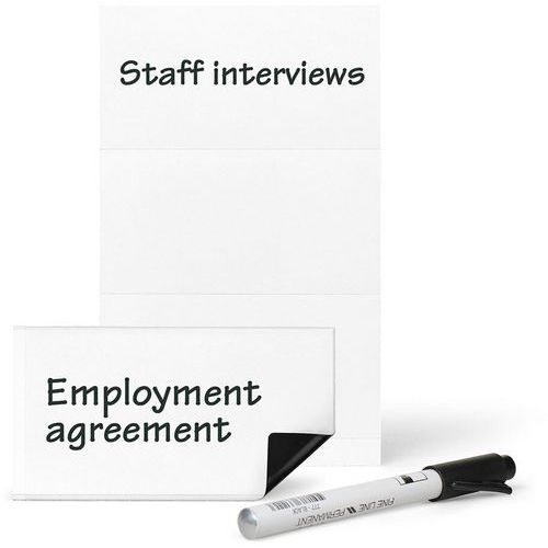 Porte Étiquettes Magnétiques Avec Inserts: 25x75mm