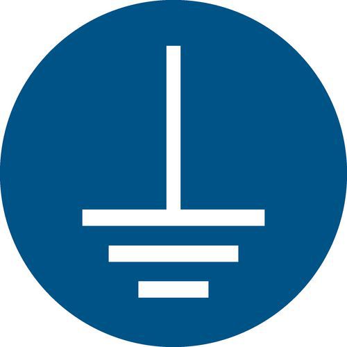 Panneau Pictogramme Mise/terre Obligatoire Ã˜ 100