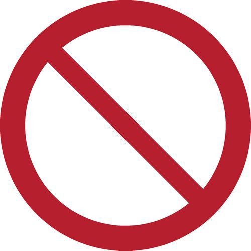 Panneau Pictogramme Interdiction Générale ø 300 Mm
