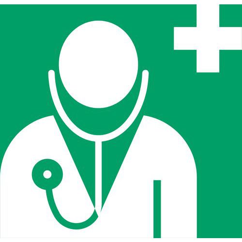 Panneau Pictogramme Docteur 200x200 Mm