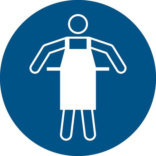 Panneau Pictogramme Tablier De Protection Obligatoire Ã˜ 300