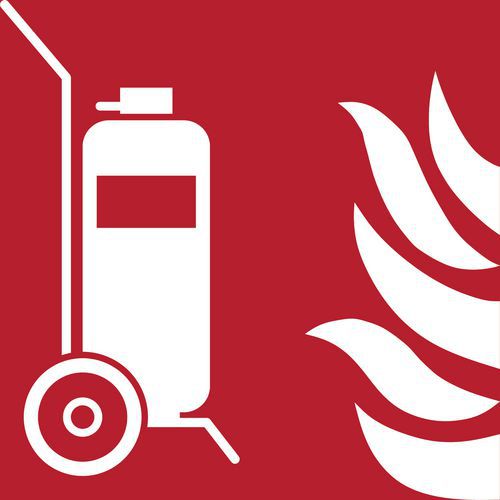 Panneau Pictogramme Chariot à Extincteur 300x300 Mm