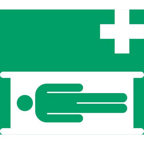 Panneau Pictogramme Brancard 150x150 Mm