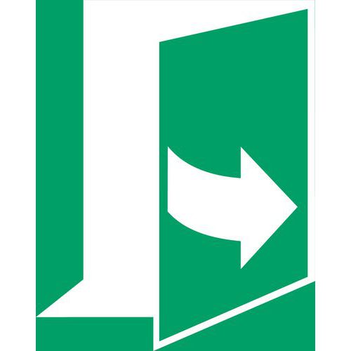 Panneau Pictogramme Ouvrir Porte Du Côté Gauche 200x200 Mm