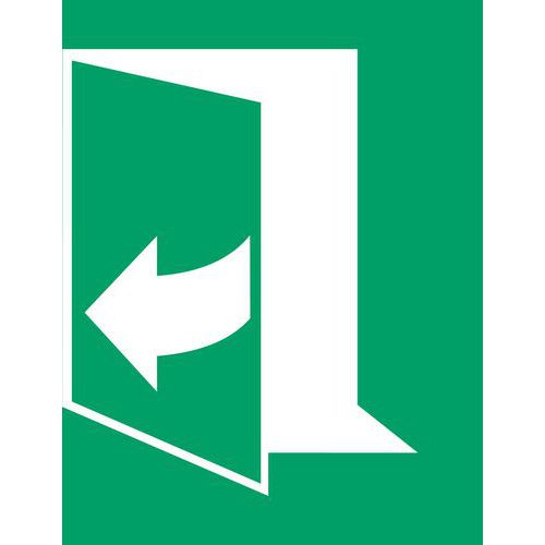 Panneau Pictogramme Ouvrir Porte Du Côté Droit 200x200 Mm