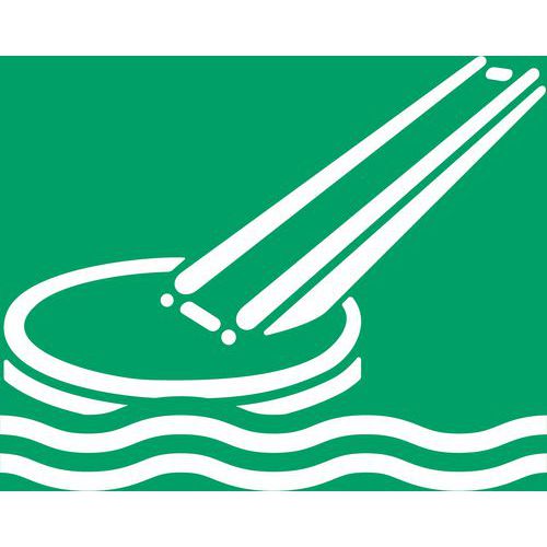 Panneau Pictogramme Toboggan D'évacuation 200x200 Mm