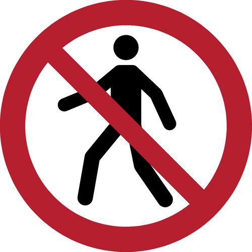 Panneau Pictogramme Pas De Passage Ã¸ 200 Mm