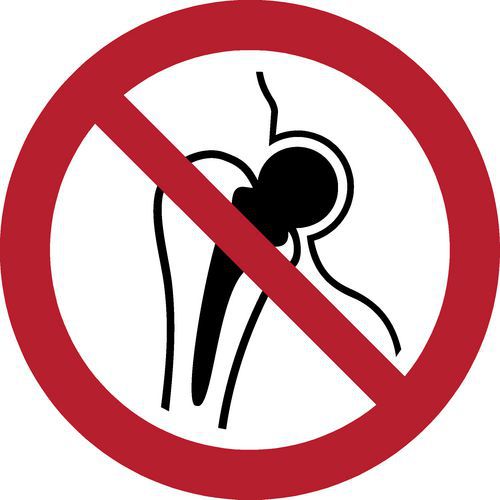 Panneau Accès Interdit Personnes Ayant Prothèses Mét 150x150