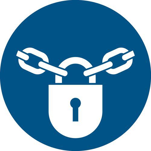 Panneau Pictogramme Verrouillage Obligatoire Ã˜ 300