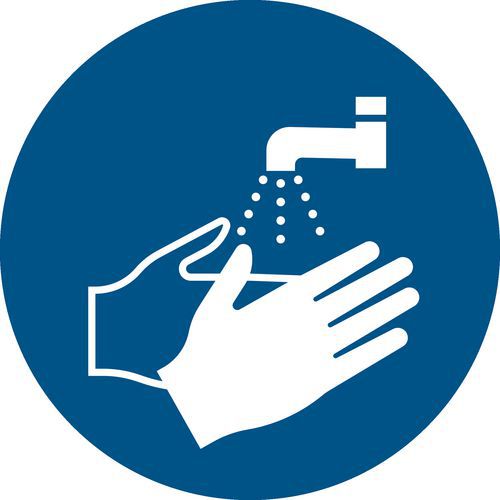 Panneau Pictogramme Lavage Des Mains Obligatoire Ã˜ 300