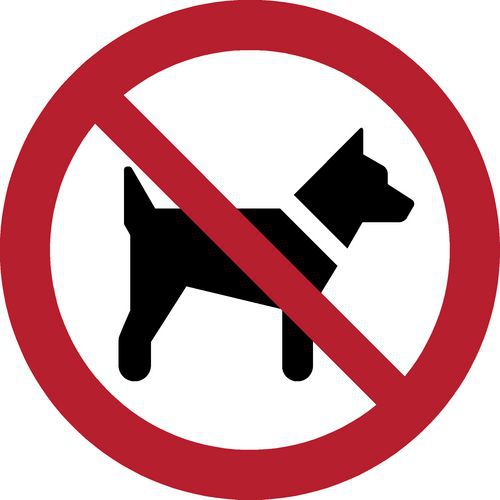 Panneau Pictogramme Chien Non Admis Ã¸ 300 Mm