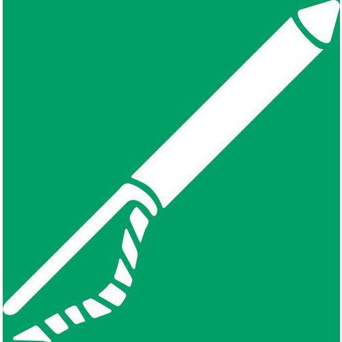 Panneau Pictogramme Lanceur De Cordage 300x300 Mm