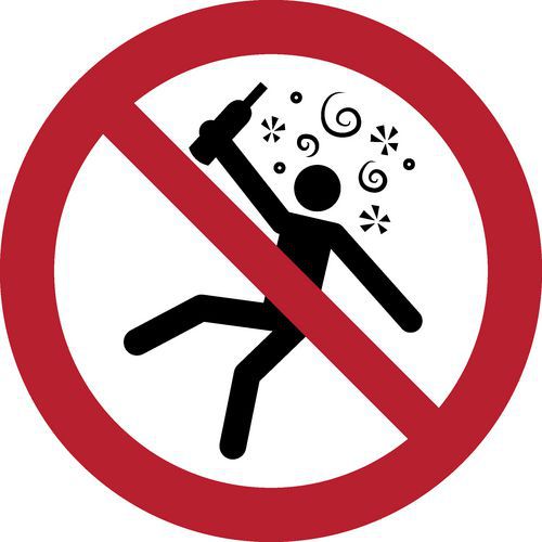 Panneau Pictogramme Etat D'ébriété Interdit 300x300 Mm