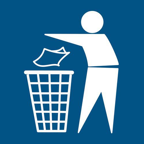 Panneau D'information - Poubelle 150x150 Mm