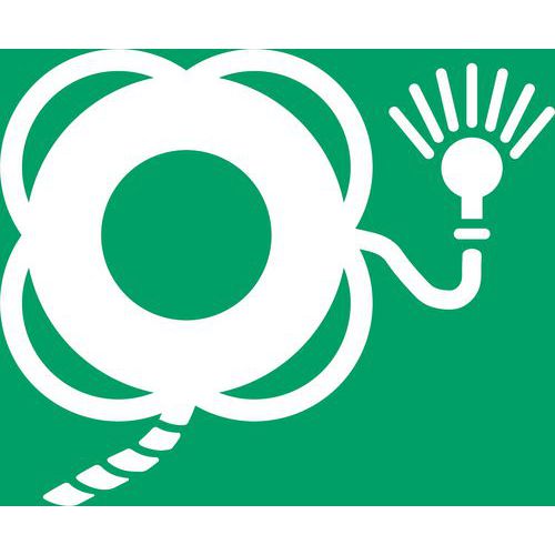 Panneau Bouée De Sauvetage Avec Cordage Et Lumière 300x300