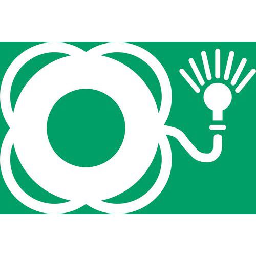 Panneau Pictogramme Bouée De Sauvetage Avec Lumière 150x150