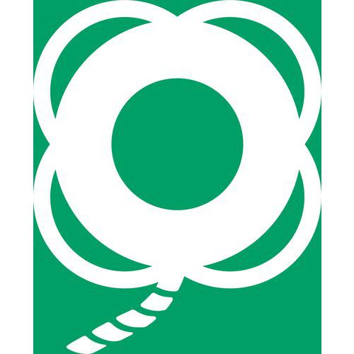 Panneau Pictogramme Bouée De Sauvetage Avec Cordage 200x200