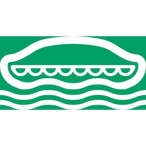 Panneau Pictogramme Chaloupe 150x150 Mm