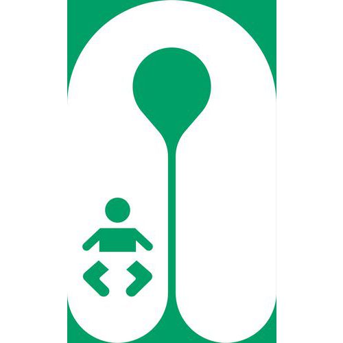 Panneau Pictogramme Gilet De Sauvetage Pour Bébés 150x150 Mm