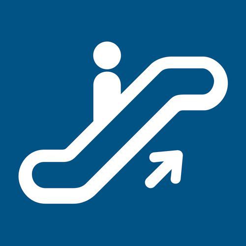 Panneau D'information - Escalator Vers Le Haut 100x100 Mm