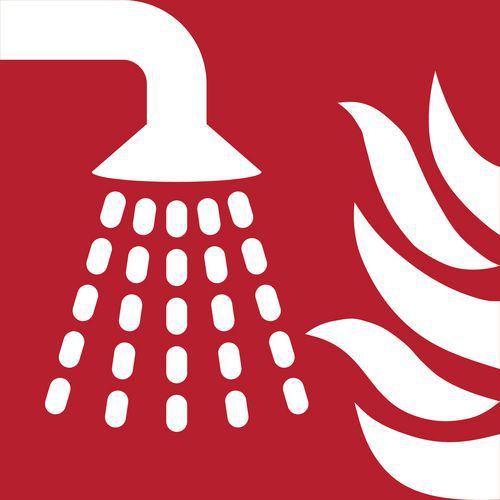 Panneau Pictogramme Gicleur D'incendie 150x150 Mm