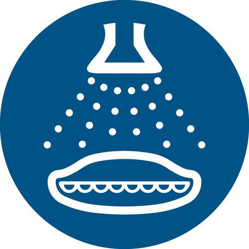 Panneau Pictogramme Arroser Dans L'odre Indiqué Ã˜ 300