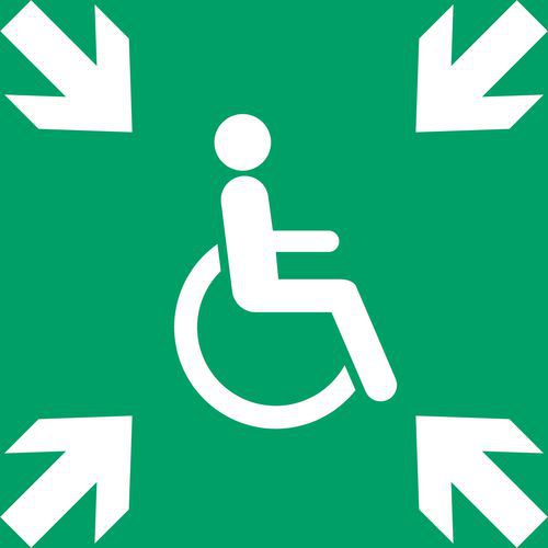 Panneau Pictogramme Lieu De Rassemblement Temporaire 200x200