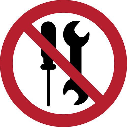 Panneau Picto Entretien Par Utilisateurs Interdit 300x300