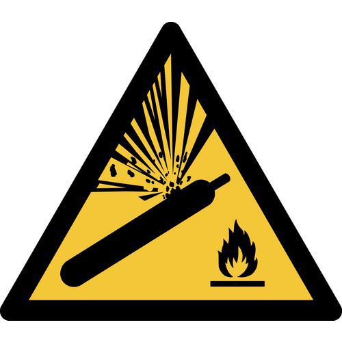 Panneau Picto. Bouteille De Gaz Sous Pression 300x264 Mm