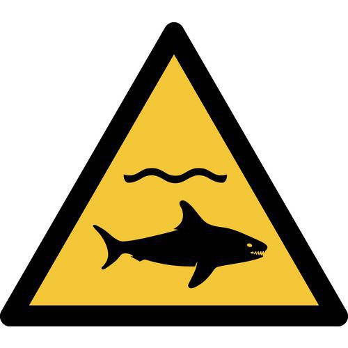 Panneau Pictogramme Requin 300x264 Mm