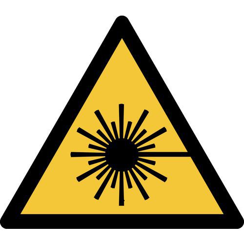 Panneau Pictogramme Rayons Laser 150x133 Mm