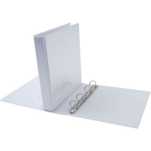 Classeur A5: Pvc: 4 Anneaux: 35/20 Mm: Blanc
