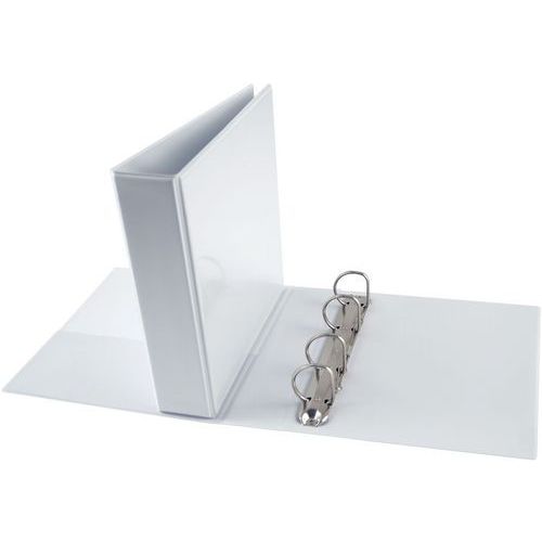 Classeur A5: Pvc: 4-anneaux: 55/35 Mm: Blanc