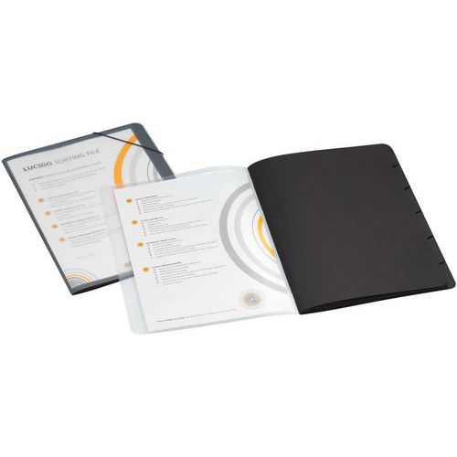 Dossier De Tri: 6 Compartiments: Noir: Jalema