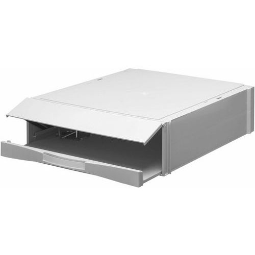 Tiroir De Rangement à Rabat Auto Et Mécanisme Classeur: Gris