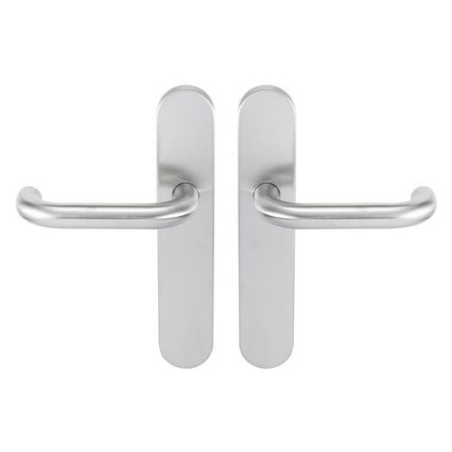 Poignées De Porte Inox Sur Plaque Tempo New Wave - Sans Clé